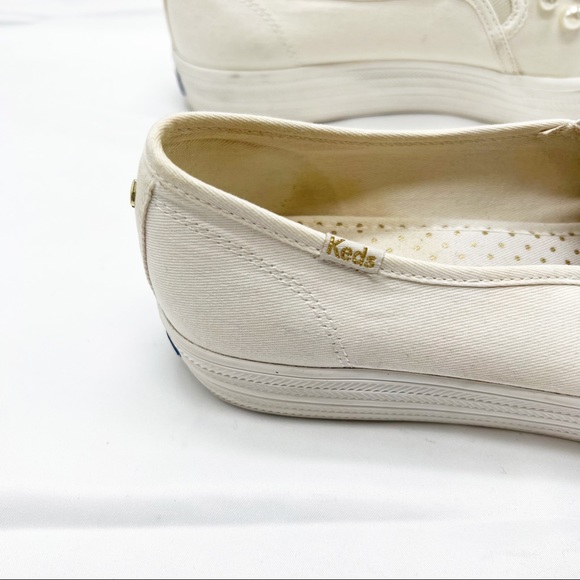 🎃Keds x Kate Spade Triple Decker Bridal Wedding Pearl Slip On Slides size 8.5 - Picture 8 of 11